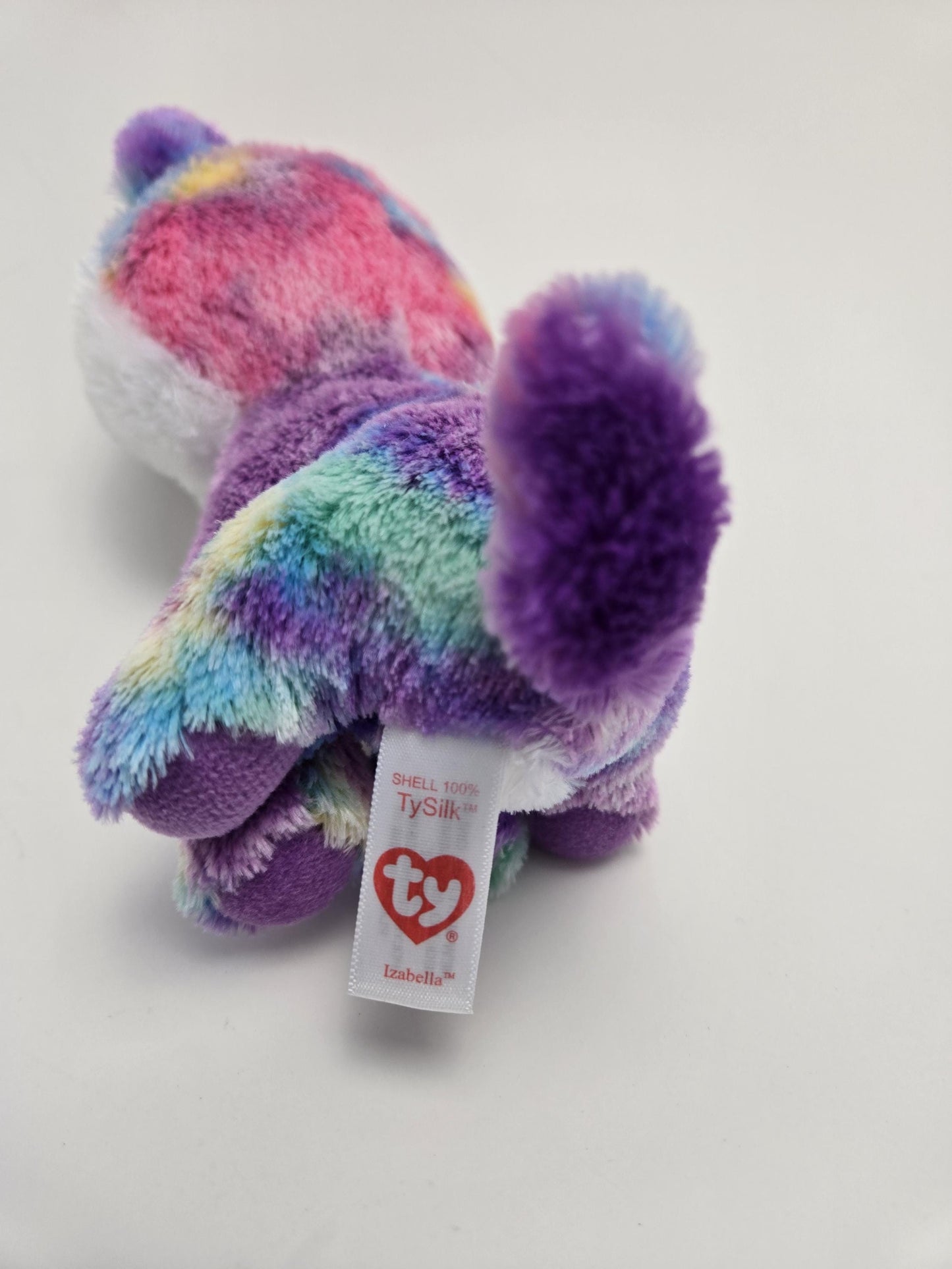 Ty Beanie Boo “Izabella” the Colourful Husky - Claire’s Exclusive *Rare* No Hang Tag (6 inch)