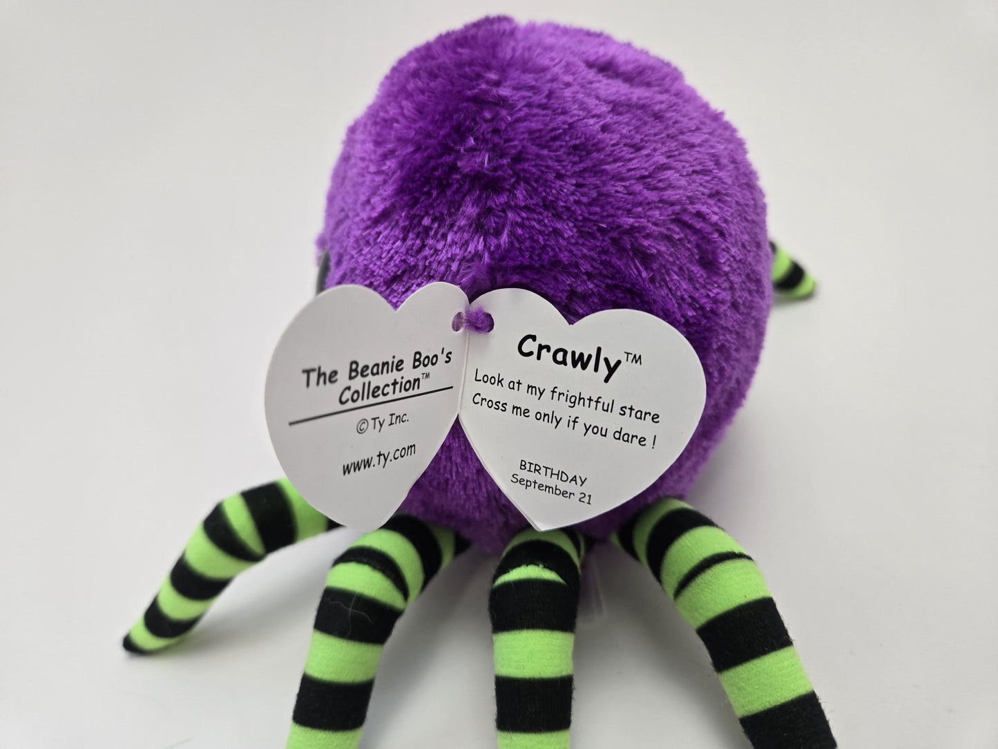 TY Beanie Boo “Crawly” the Purple Spider (6 inch)