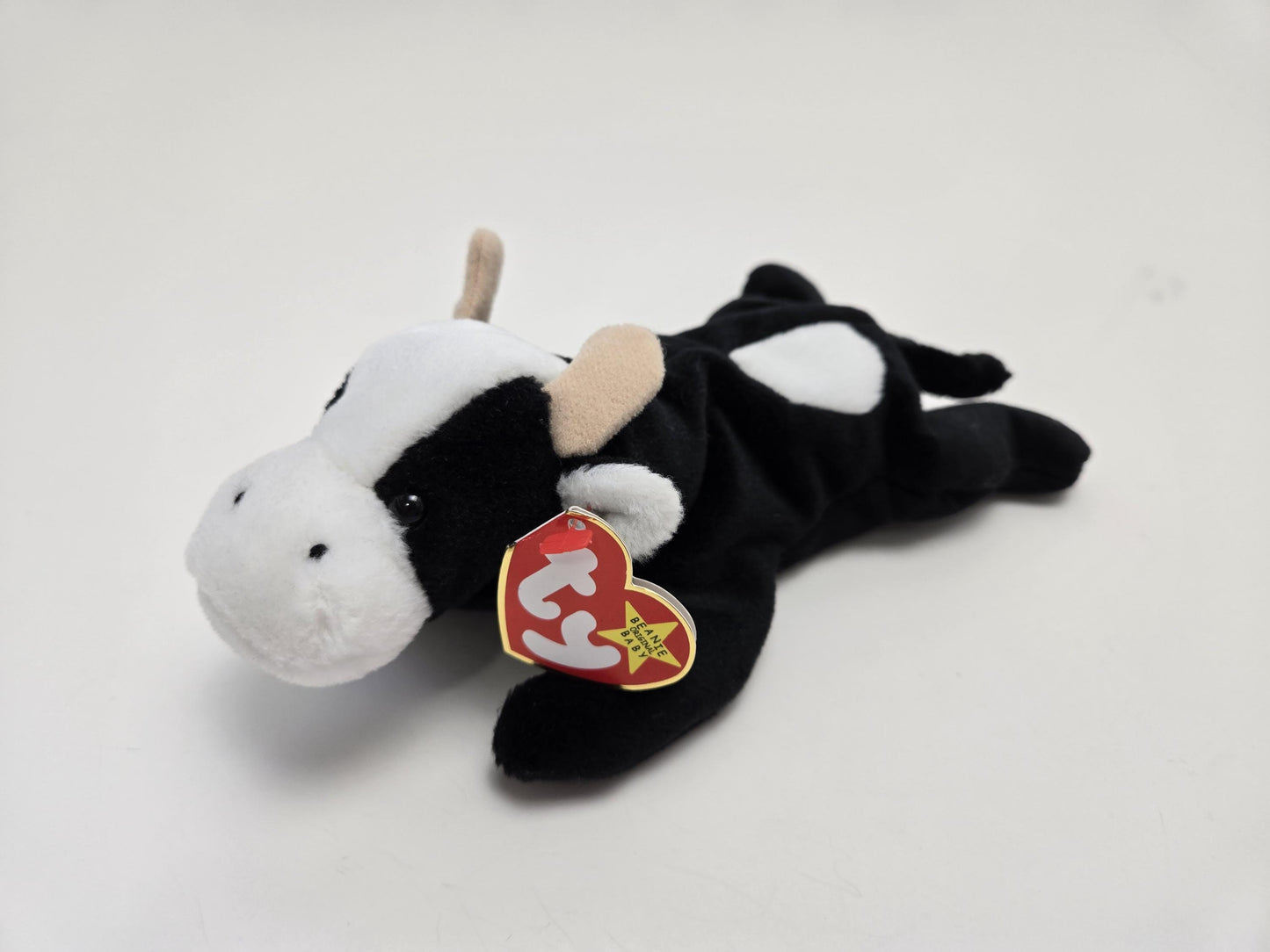 Ty Beanie Baby “Daisy” the Cow - Handmade in Indonesia with Canadian Tush Tag (9 inch)