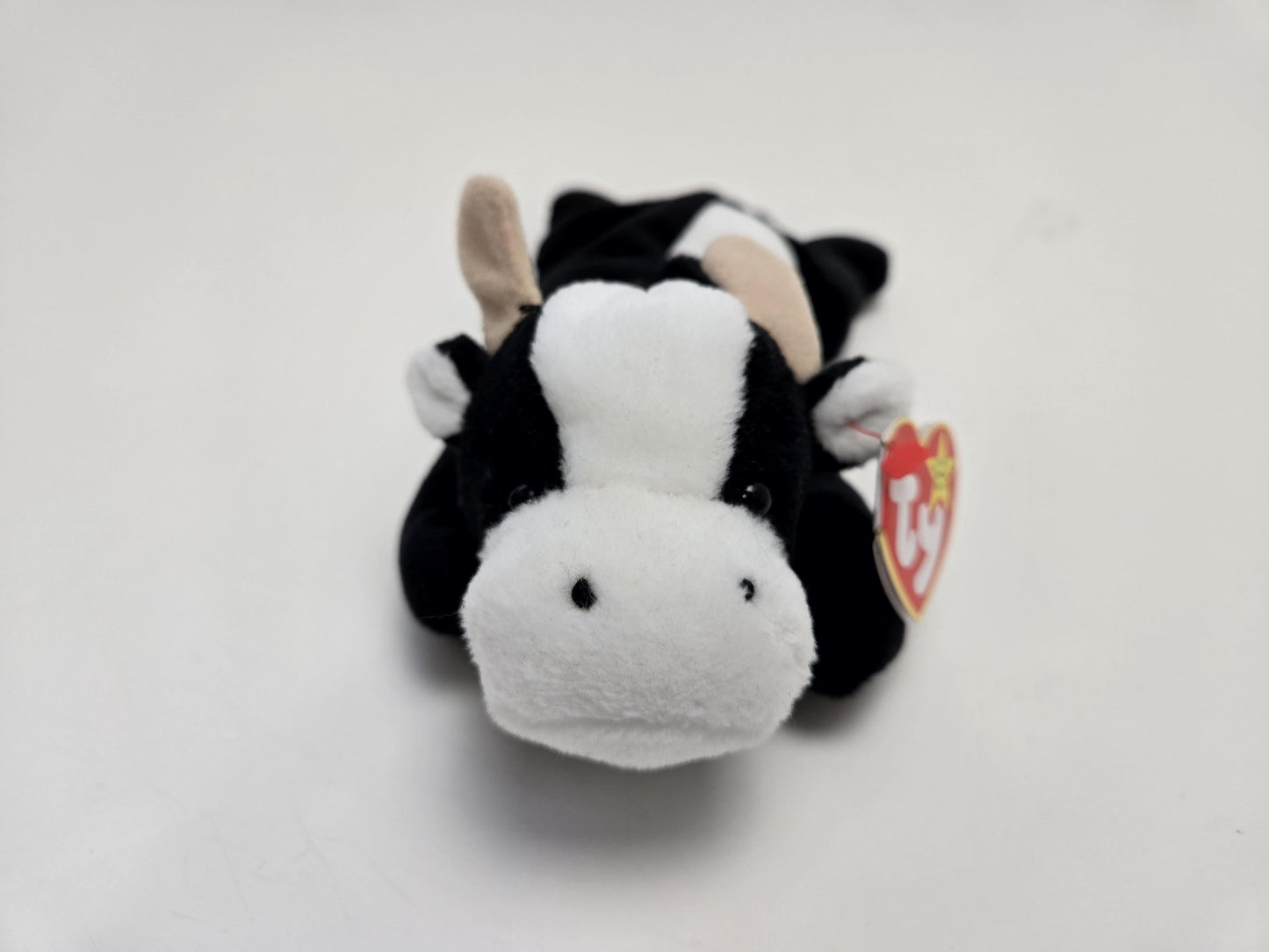 Ty Beanie Baby “Daisy” the Cow - Handmade in Indonesia with Canadian Tush Tag (9 inch)