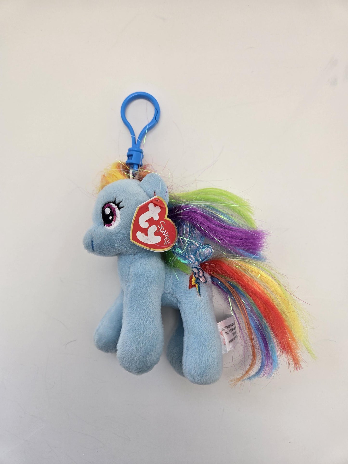 TY Sparkle “Rainbow Dash” the Pony -  Plastic Keychain (4 inch)